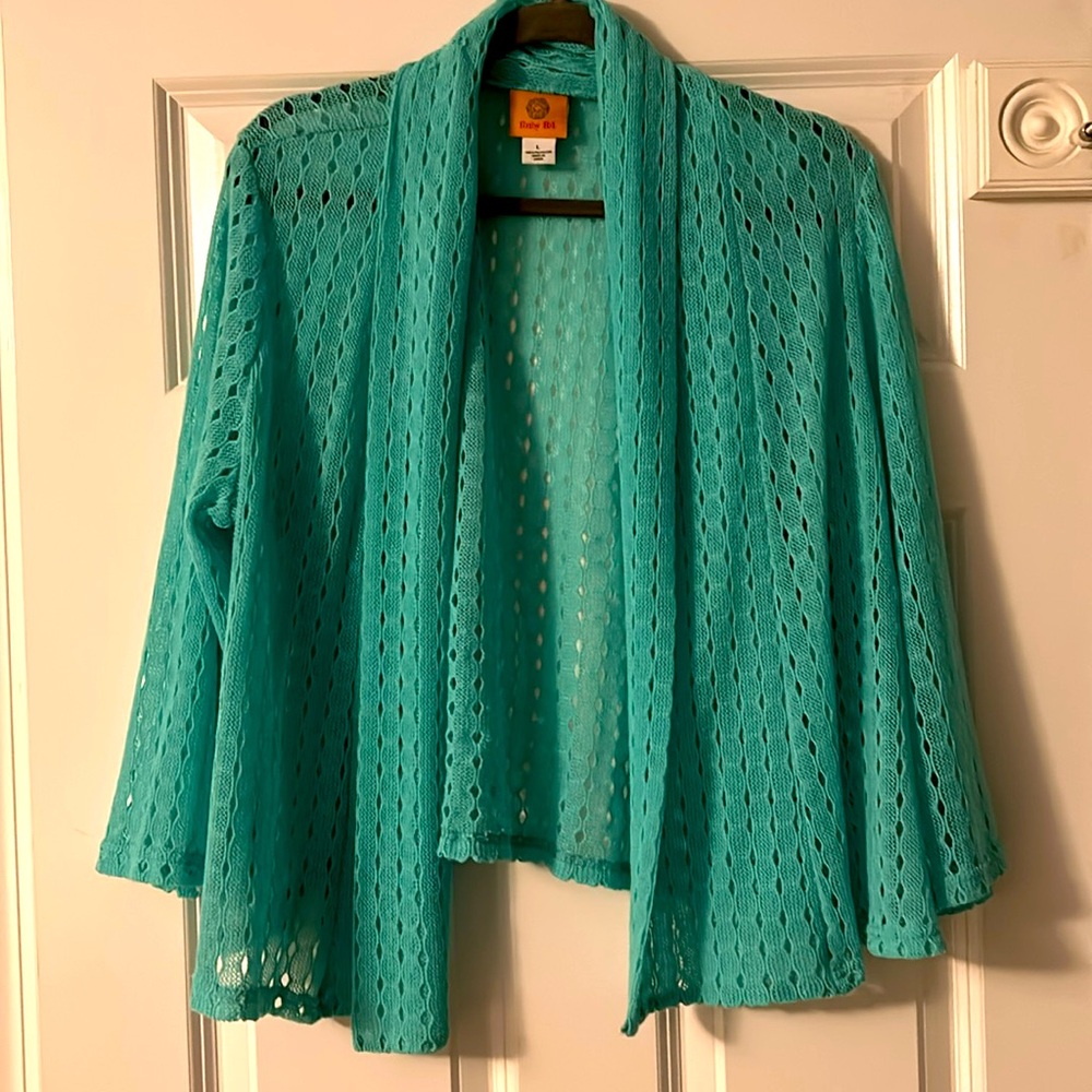 Rudy Rd. Cardigan teal size large